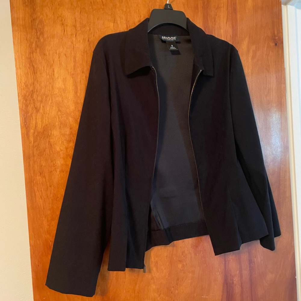 Briggs New York Black Blazer Structured Suit Jacket